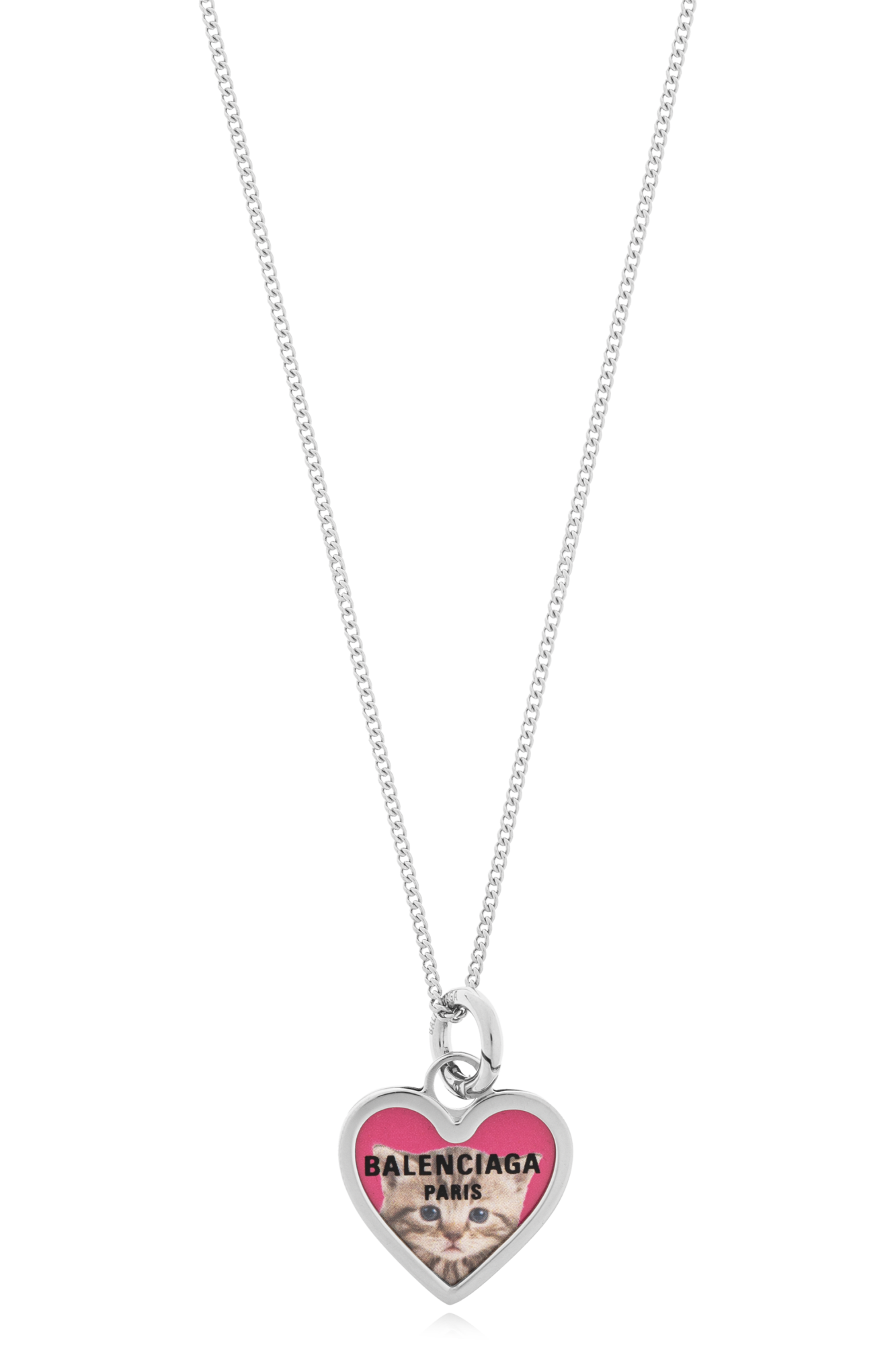 ●送料込●BALENCIAGA●CITIES PARIS NECKLACE Balenciaga Paris Necklace in Shiny Silver | FWRD